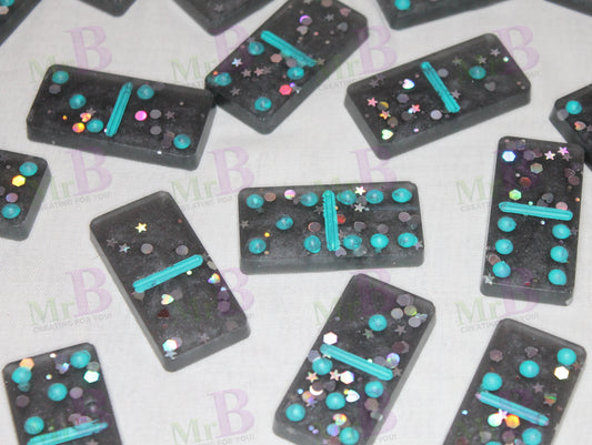 Galaxy Black Resin Domino Set