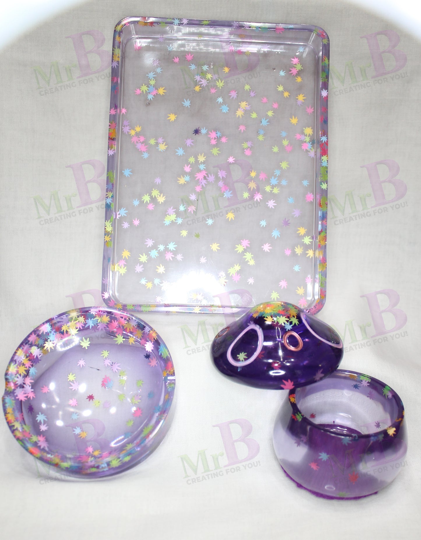 Purple Bloom Resin Set