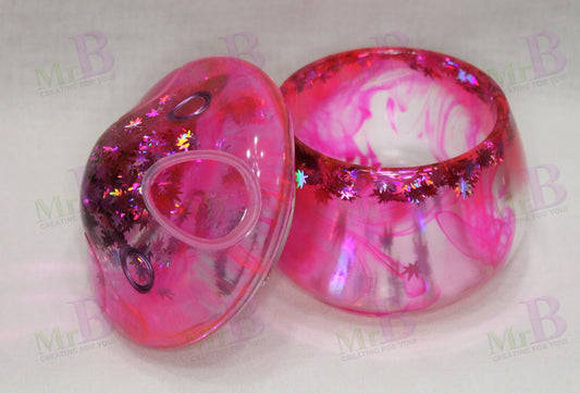 Pink Swirl Mushroom Jar